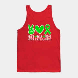 Mental Health Awareness Peace Love Hope Tank Top